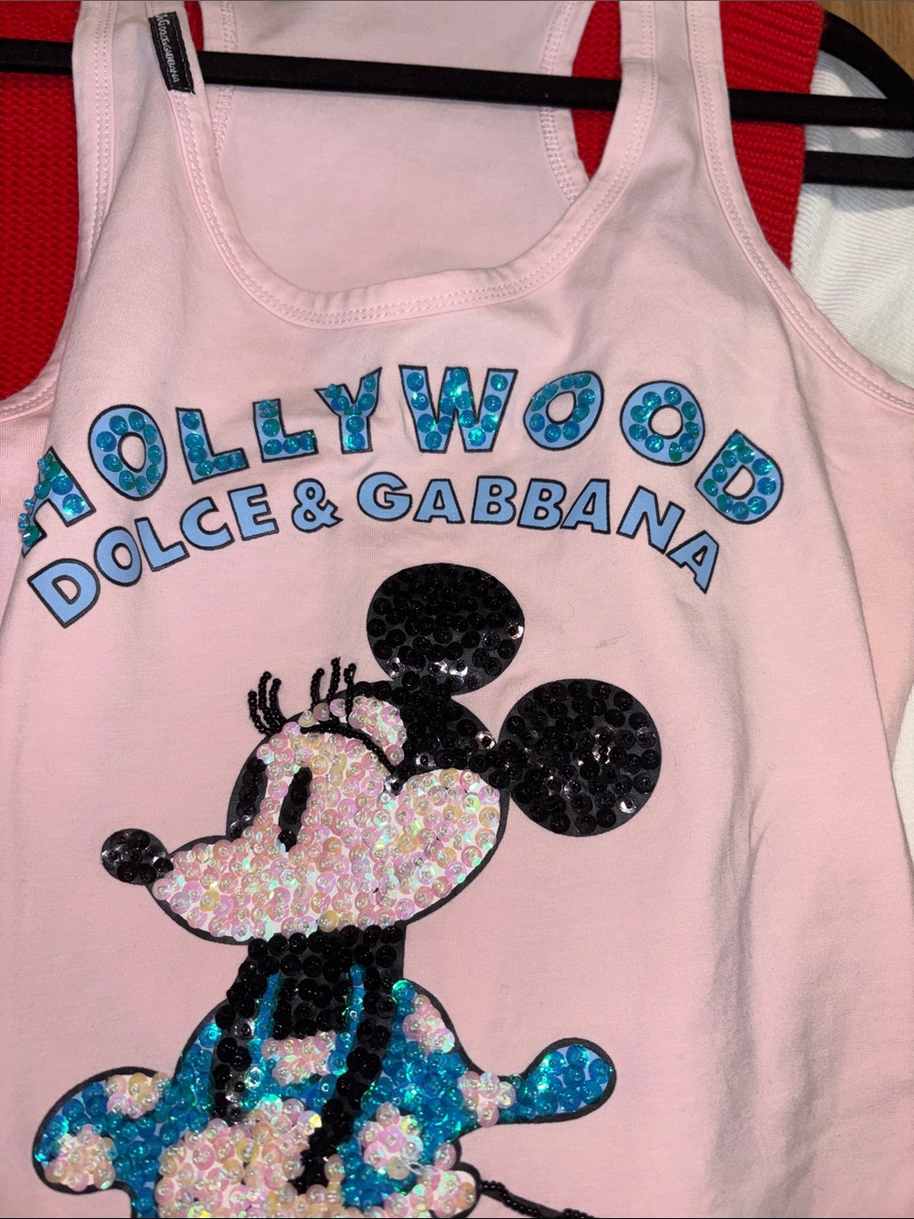Dolce & Gabbana Pink Disney Minnie Mouse Hollywood Sequin Tank - Picture 11 of 11